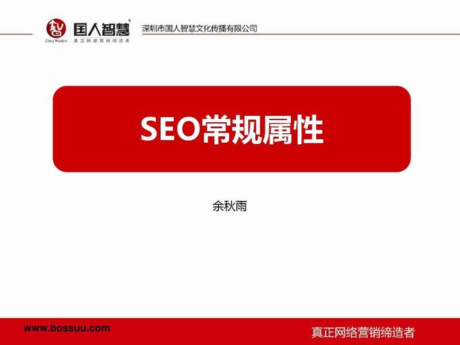網絡營銷培訓基礎之seo優化常規屬性ppt